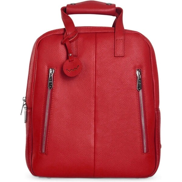 VUCH Červený kožený batoh Kalimba 66474244