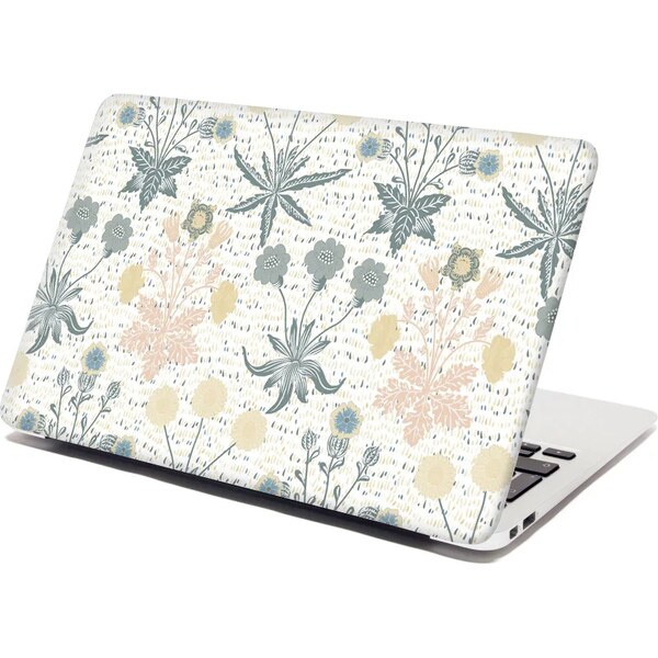 Sablio Samolepka na notebook Sivé kvetiny 65095442