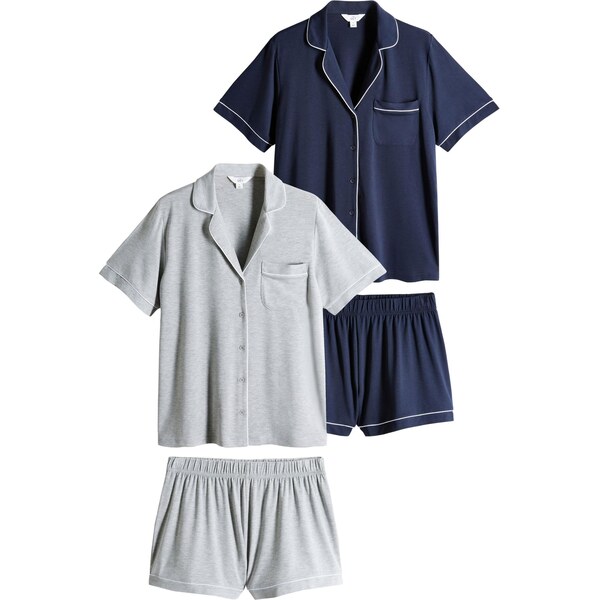 The Set Kraťasy námornícka modrá / sivá melírovaná 66479117