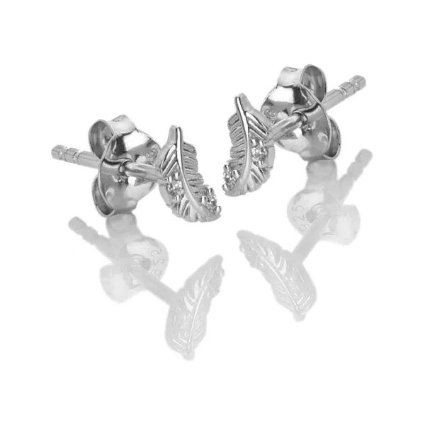 Hot Diamonds Strieborné náušnice Pierko Silver Whisper SWE008 66596283