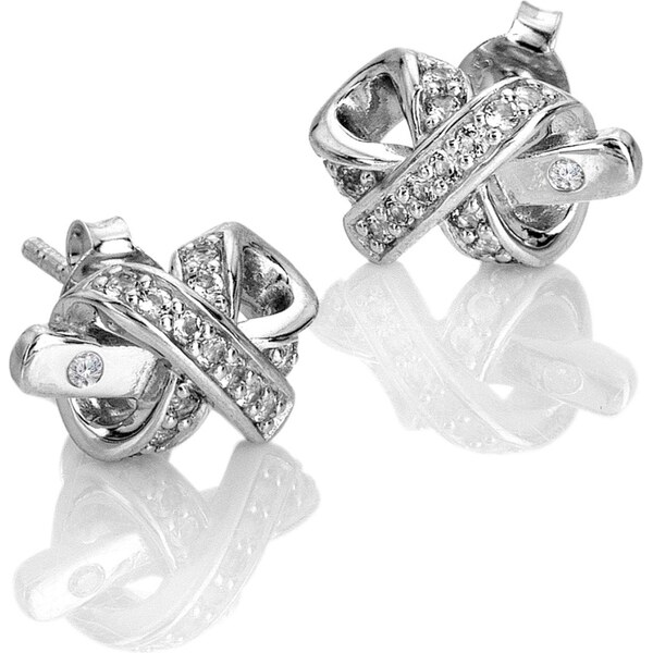 Hot Diamonds Strieborné náušnice s diamantom a topazy Aurora DE858 66596261