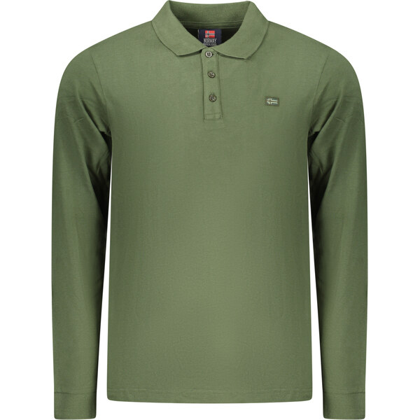 NORWAY 1963 MENS LONG-SLEEVED POLO SHIRT, GREEN 66510061