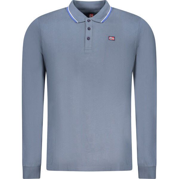NORWAY 1963 MENS LONG-SLEEVED POLO SHIRT, BLUE 66510053