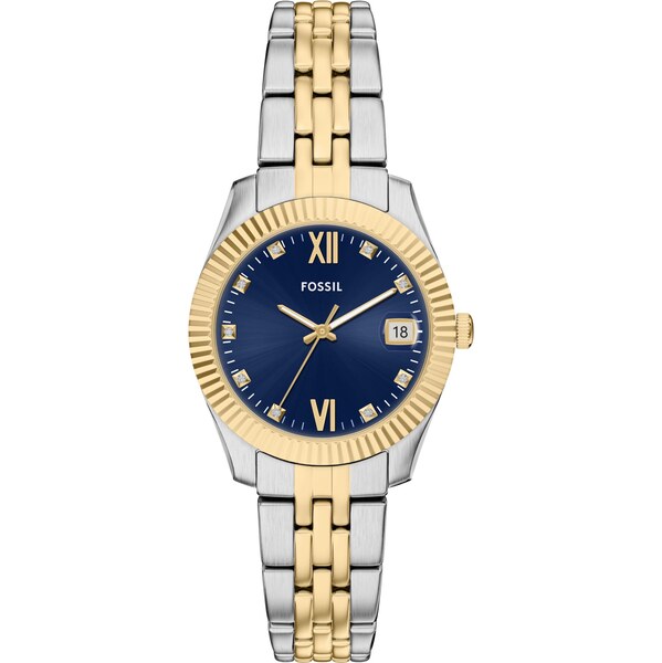 FOSSIL Analógové hodinky SCARLETTE námornícka modrá / zlatá / 66480463