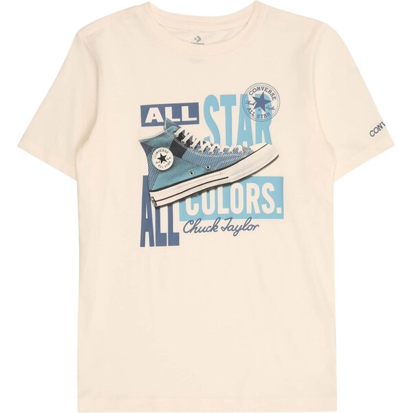 CONVERSE Tričko tyrkysová / svetlomodrá / tmavomodrá / prírodná biela 66480501