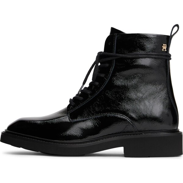 TOMMY HILFIGER Šnurovacie členkové čižmy čierna 66480786