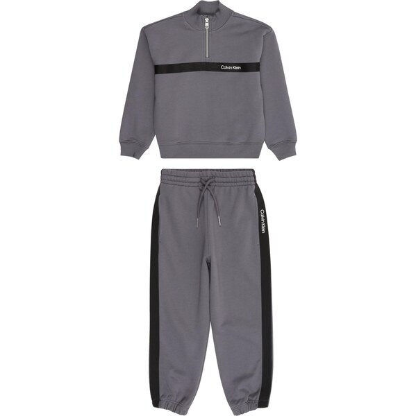Calvin Klein Jeans Joggingová súprava sivá / čierna / biela 66480813