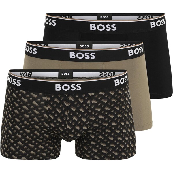 BOSS Boxerky Power hnedá / brokátová / čierna / biela 66480846