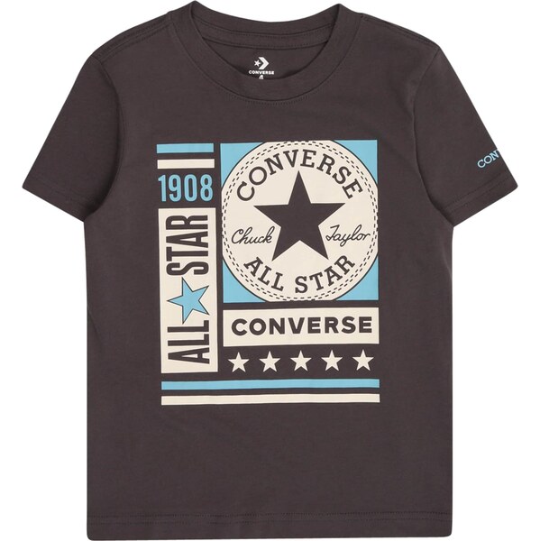 CONVERSE Tričko CTP BLOCKS svetlomodrá / čierna / biela 66480878