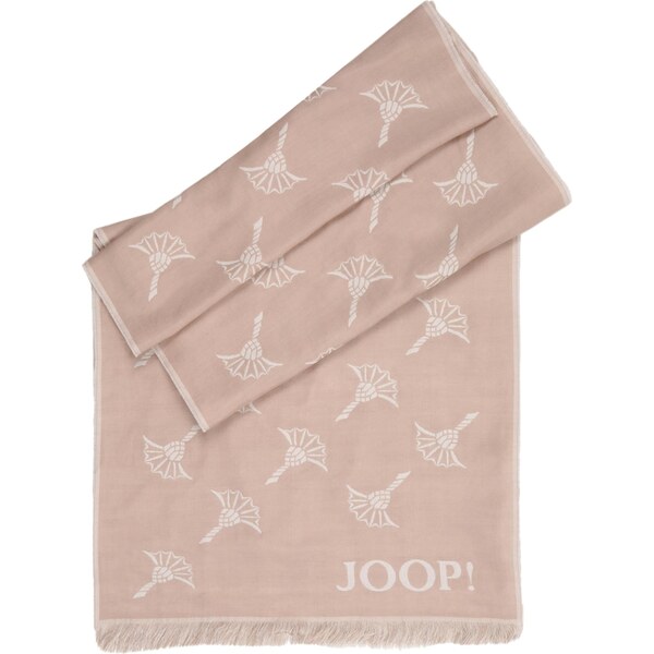 JOOP! Šál Feris svetlohnedá / biela 66480875