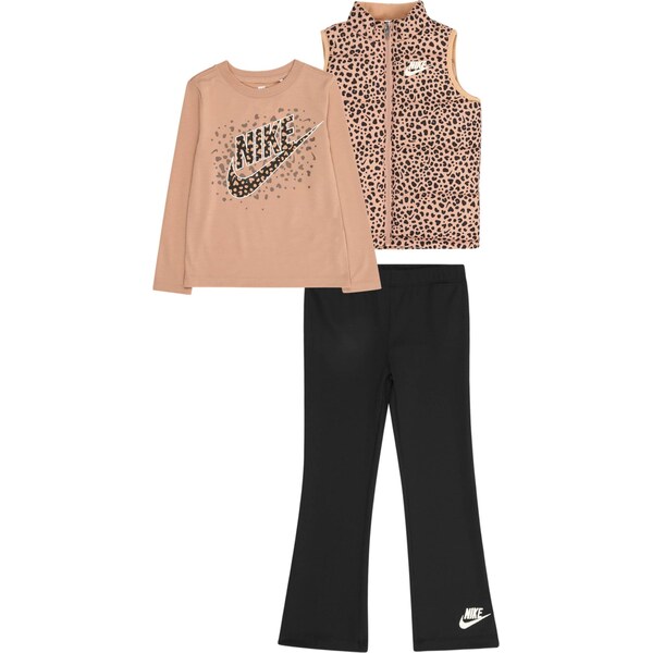 Nike Sportswear Set béžová / tmavosivá / čierna / biela 66480879