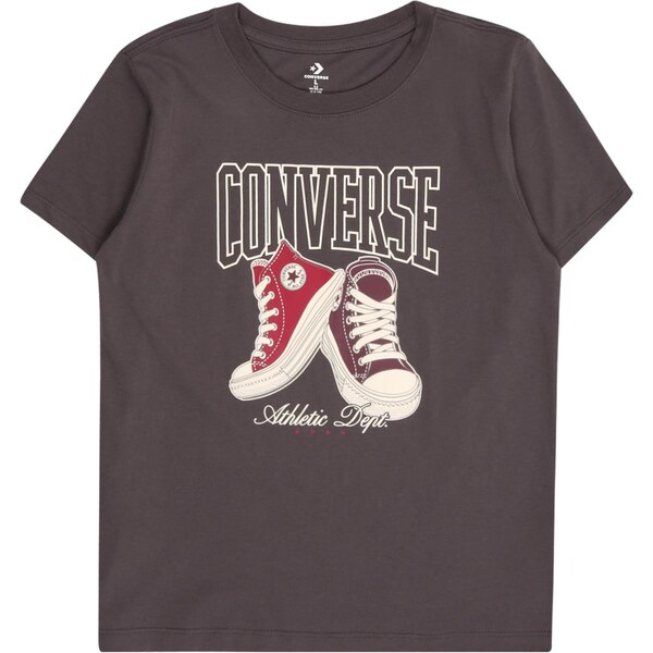 CONVERSE Tričko antracitová / červená / burgundská / biela 66480889