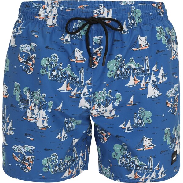 BOSS Plavecké šortky Piranha modrá / modrozelená / čierna / biela 66480946