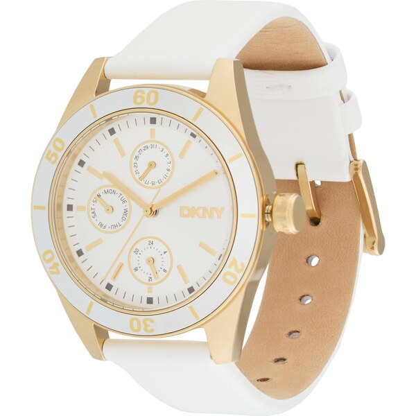 DKNY Analógové hodinky zlatá / biela 66481053