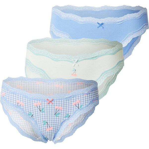 ETAM Nohavičky Jimma nebesky modrá / pastelovo zelená / ružová / biela 66481044