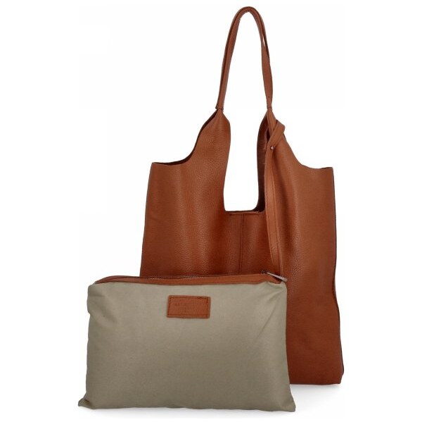 Vittoria Gotti Talianska kožená taška shopper s kozmetickou taštičkou 66483903