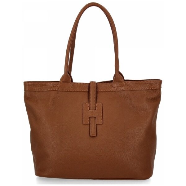 Vittoria Gotti Elegantná kožená taška Shopper Bag 208S Ruda 66483909