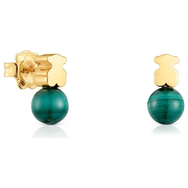 Tous Pozlátené náušnice s malachitom Icon Mesh 1004503700 66672241