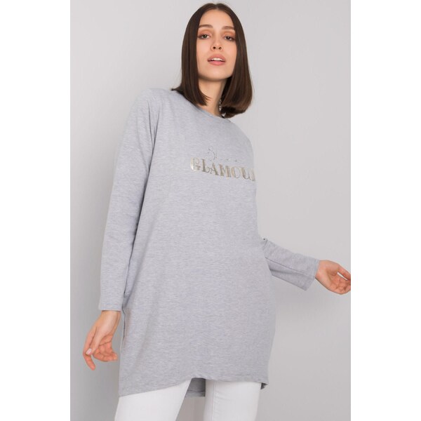 MladaModa Bavlnená oversize tunika Alexiah s lesklou potlačou a 66858016