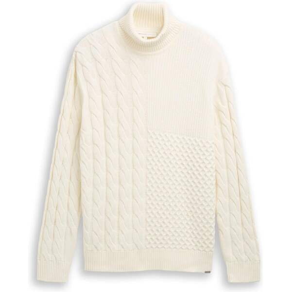 TOM TAILOR DENIM Sveter biela ako vlna 66495596