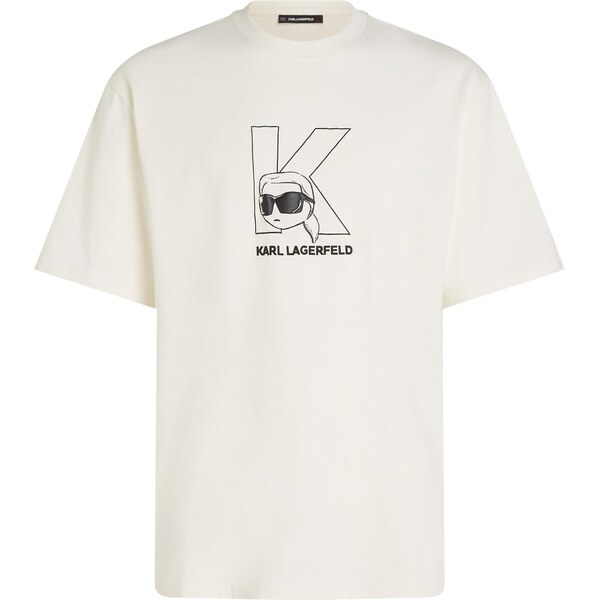 Karl Lagerfeld Tričko čierna / vaječná škrupina 66495769