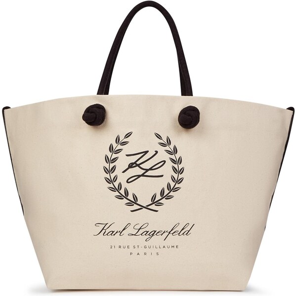 Karl Lagerfeld Plážová taška Hotel Karl béžová / čierna 66495801