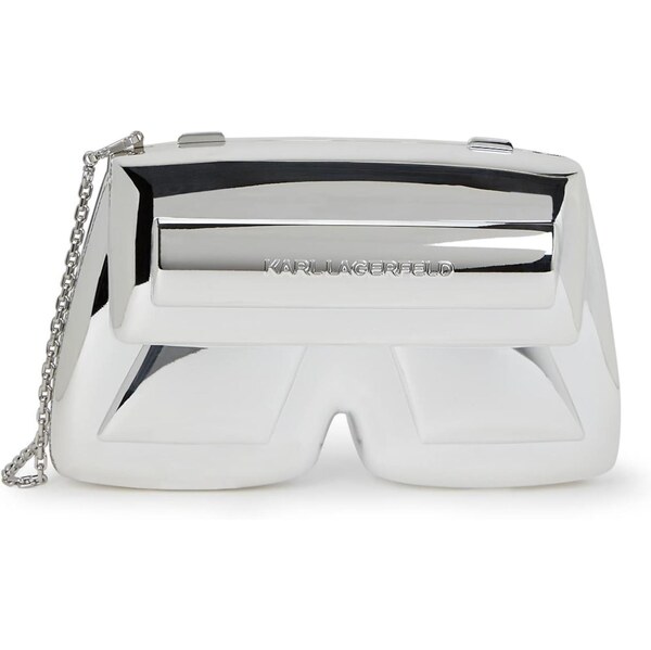 Karl Lagerfeld Listová kabelka Ikon strieborná 66495808