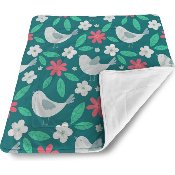 Sablio Deka pre bábätko Červené kvietie s vtáčikmi 60375237