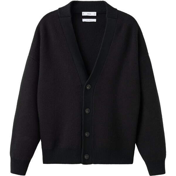 MANGO MAN Kardigán Trade čierna 66495970