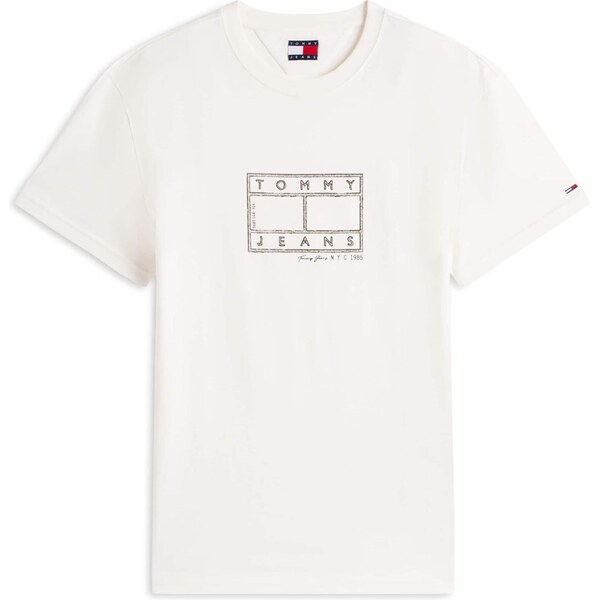 Tommy Jeans Tričko čierna / prírodná biela 66496015