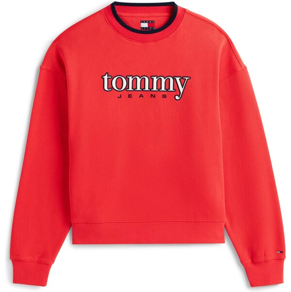 Tommy Jeans Mikina jasne červená / čierna / biela 66496057