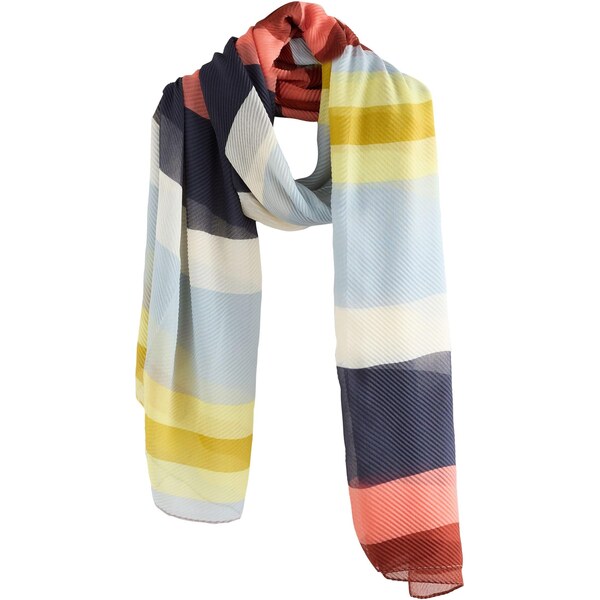 Next Šál námornícka modrá / svetložltá / oranžová / koralová 66496068