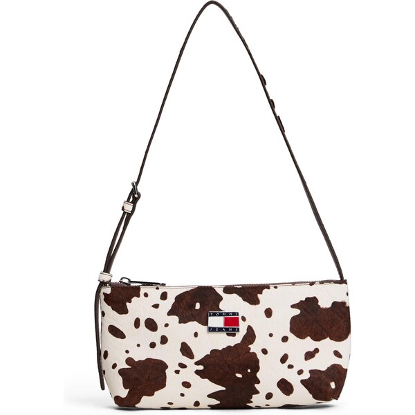 Tommy Jeans Kabelka na rameno čokoládová / biela 66496093