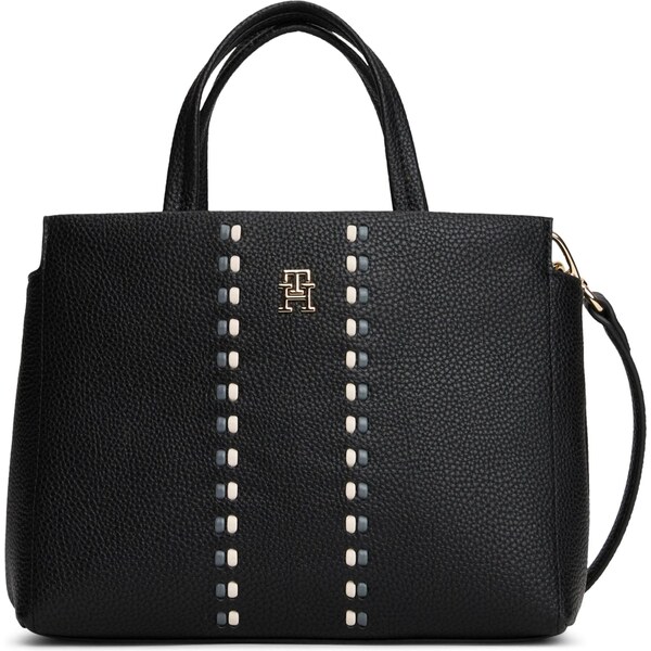 TOMMY HILFIGER Kabelka TIMELESS modrosivá / čierna / biela 66496097