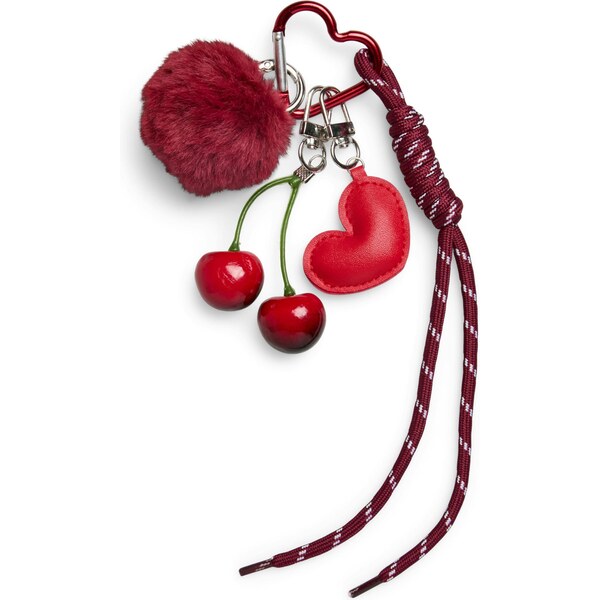 PIECES Prívesky na kľúče PCCAMILLA burgundská / strieborná 66496186