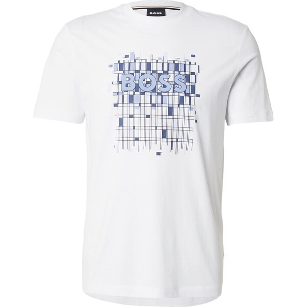 BOSS Tričko Thompson opálová / modrosivá / biela 66496528