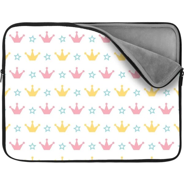 Sablio Obal na notebook Ružové korunky na bielej 65426911