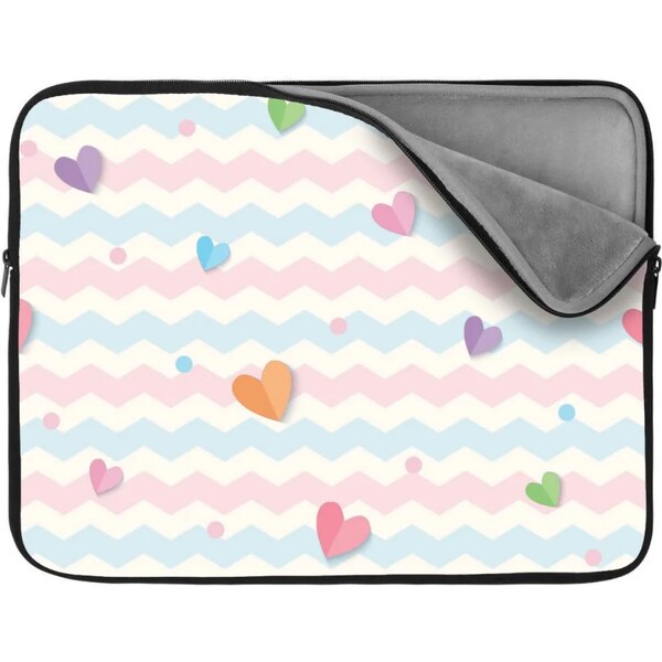 Sablio Obal na notebook Farebné srdiečka 65426945