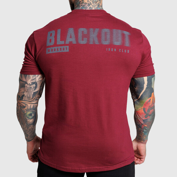 Pánske tričko Iron Aesthetics Blackout, bordové 66501582