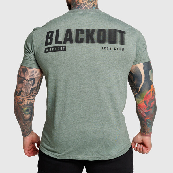 Pánske tričko Iron Aesthetics Blackout, zelené 66501581