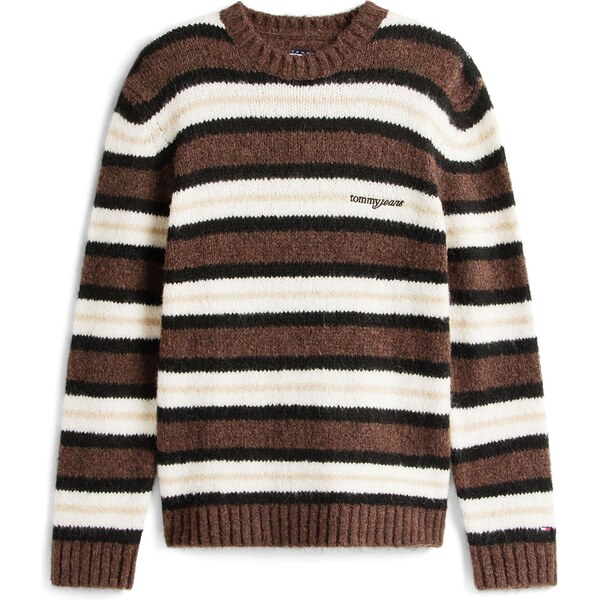 Tommy Jeans Sveter béžová / hnedá / čierna / biela 66507691