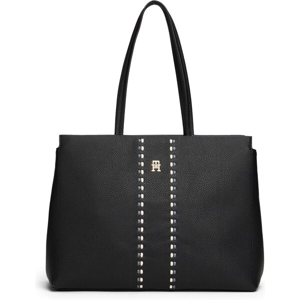 TOMMY HILFIGER Shopper sivobéžová / tmavosivá / čierna 66507709