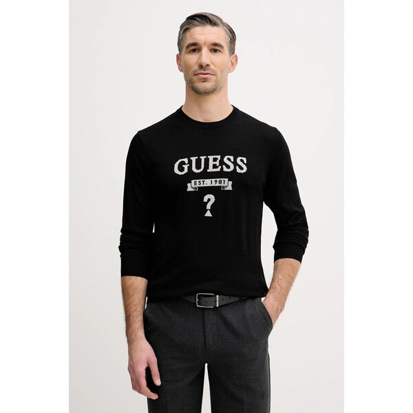 Sveter s prímesou hodvábu Guess HAMMOND 66509189