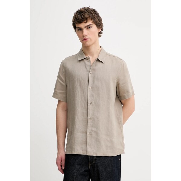 Ľanová košeľa Samsoe Samsoe SAAVAN 66300832