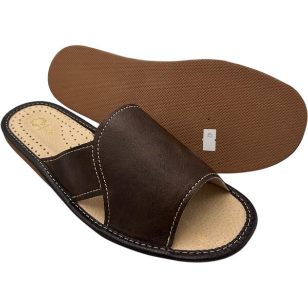 Klasické pánske papuče, veľkosť 46 | hnedá KM-14-BR-46 66517693