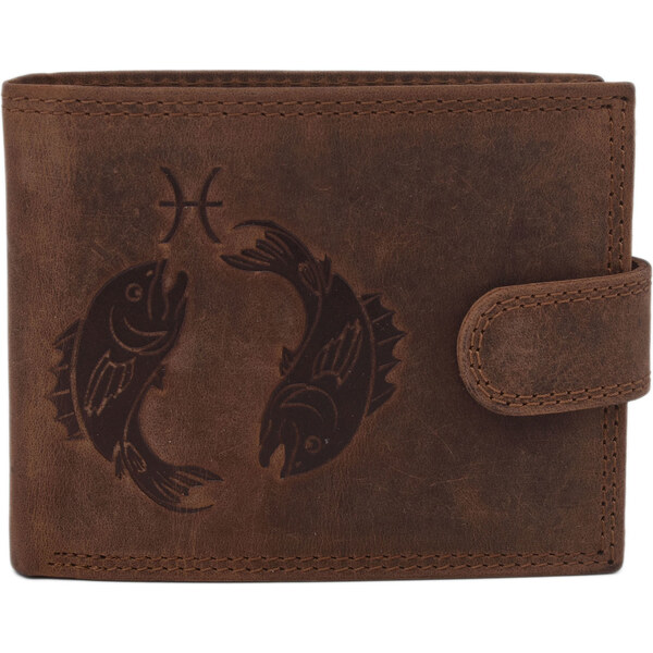 Pánska kožená peňaženka MERCUCIO svetlohnedá embos ryby 2911927 66518208