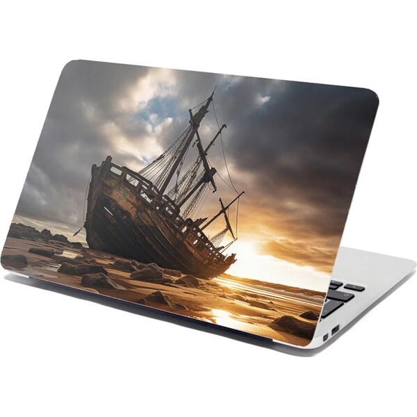 Sablio Samolepka na notebook Vrak lode pri západe slnka 65112500