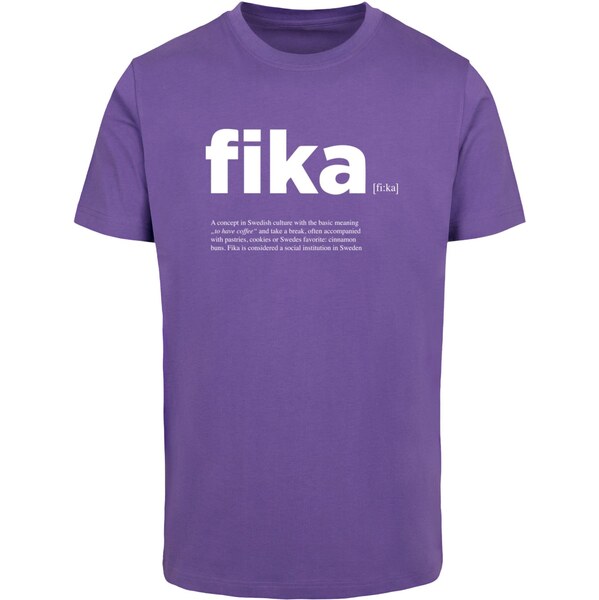 Mister Tee Tričko Fika fialová / biela 66528641