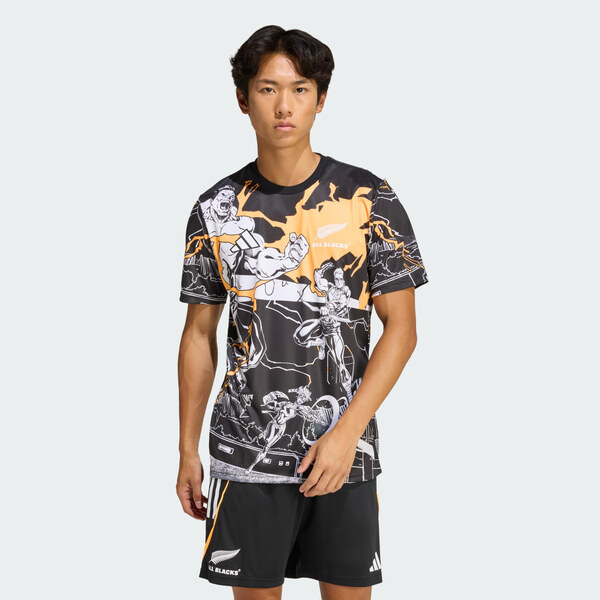 Adidas DRES ALL BLACKS MARVEL CAPTAINS RUN JERSEY 66522807