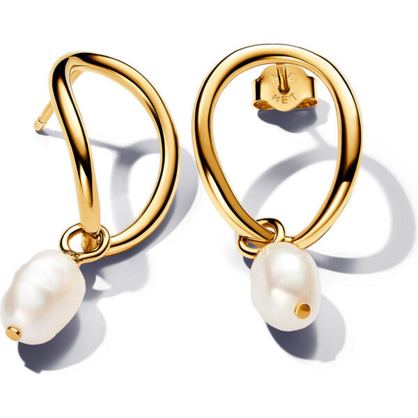 Pandora Pozlátené náušnice s perlou Essence Shine 263281C01 66595891